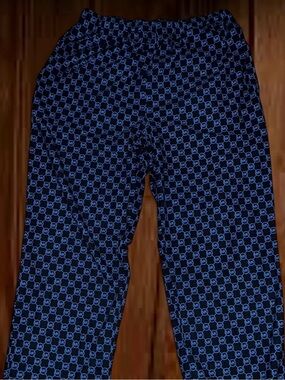 Michael Kors Men’s Navy Blue Geometric Logo sleep pants